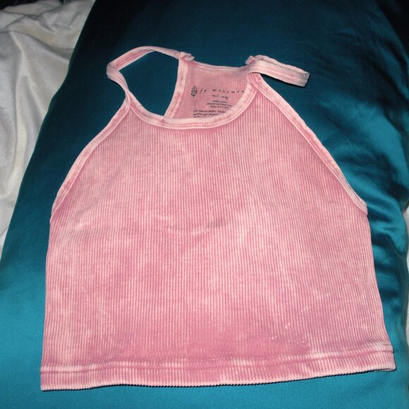 Free People Movement crop tank top M/L variaged pink/mauve color - Picture 1 of 4